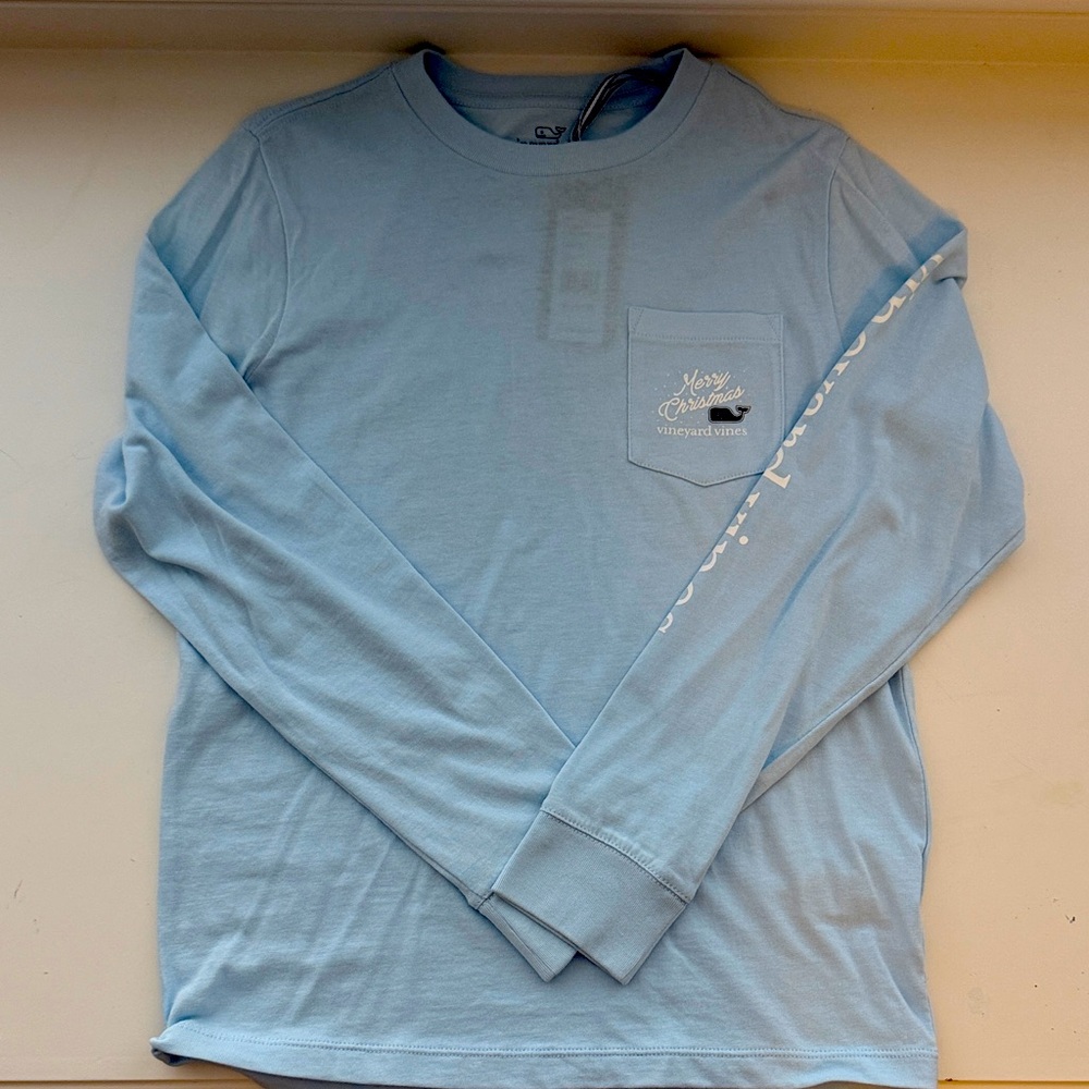 Vineyard Vines Boy’s Sky Blue Long Sleeve Tee